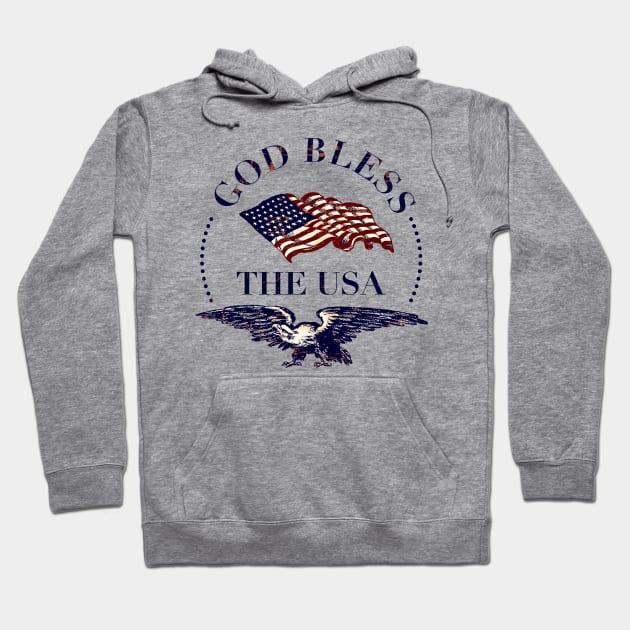 God Bless America Vintage Hoodie by AntiqueImages